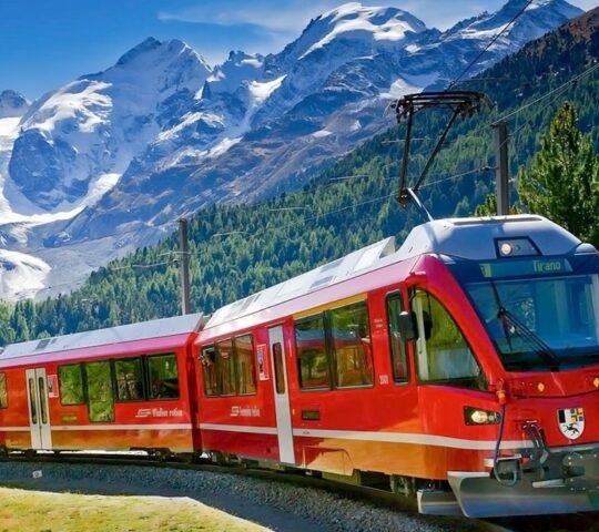 St. Moritz con il Trenino del Bernina